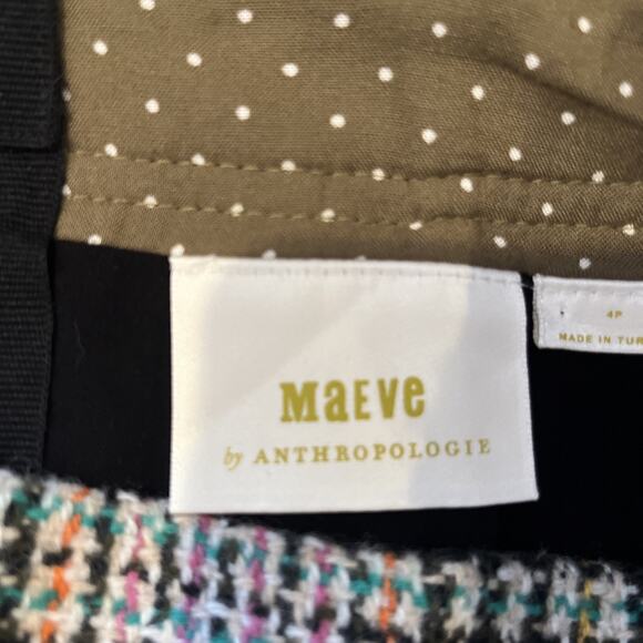 Anthropologie Maeve Bijou Plaid Tweed Knit Mini Skirt Size 4P - Picture 8 of 12